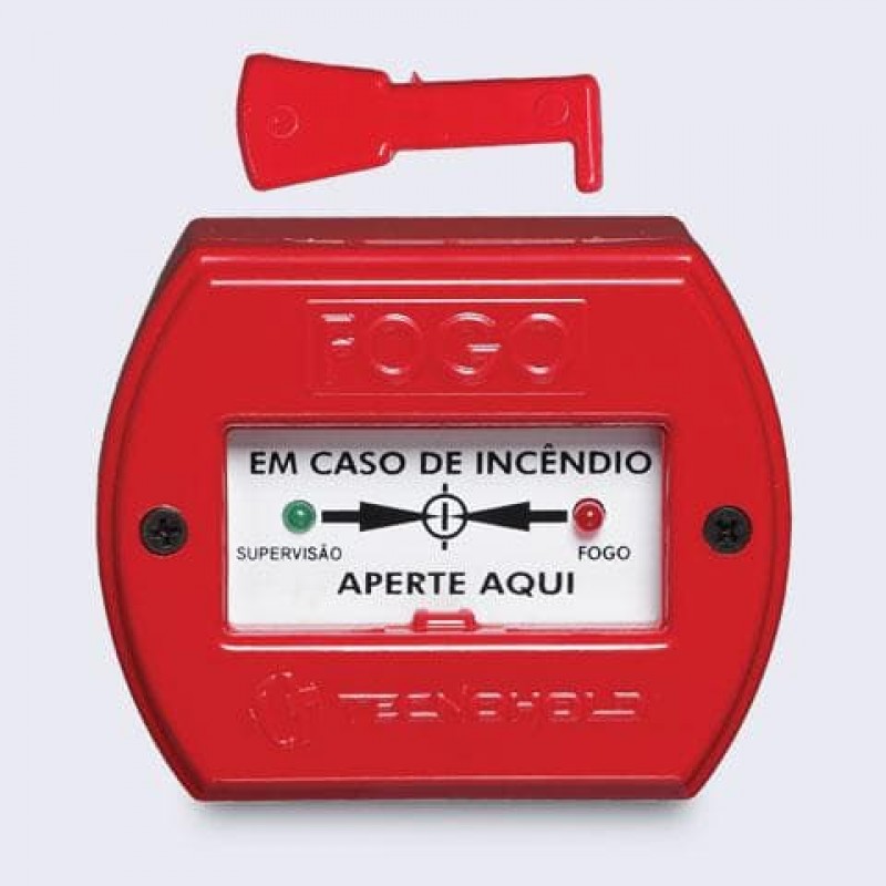 Imagem: Acionador manual convencional para sistemas de incêndio |Tecnofire